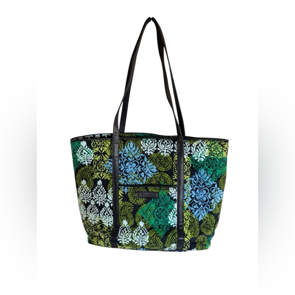 Vera Bradley Vibrant Green and Blue Patterned Tote